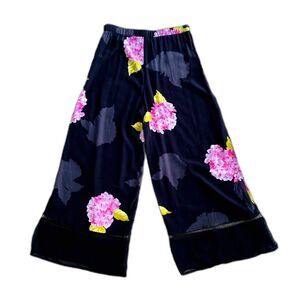 French Connection Womens Wide Leg Floral Drape Culottes Cropped Pants Size 4